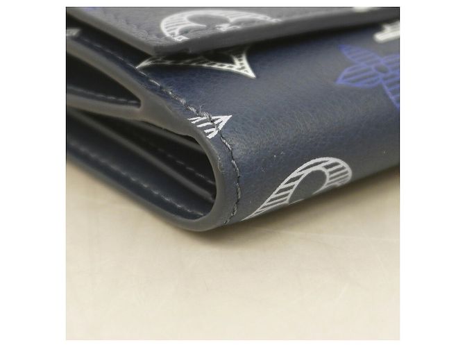 Louis Vuitton Tri-fold Wallet Navy blue - view 5
