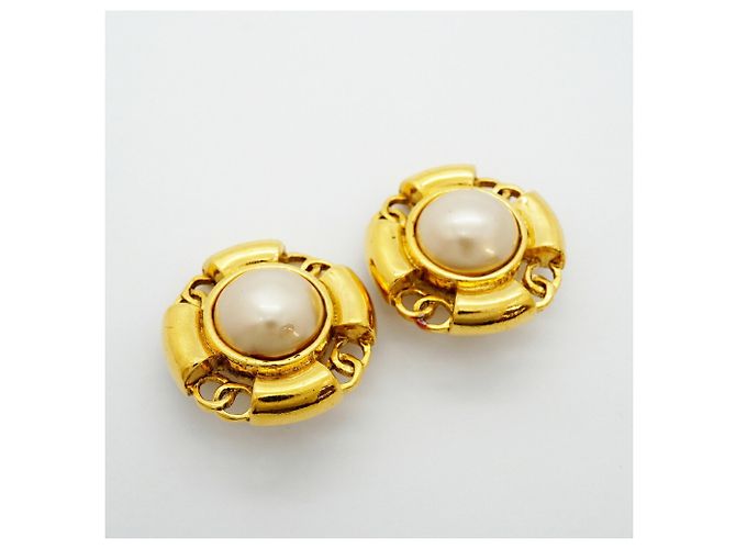 Orecchini a clip Chanel placcati oro D'oro - vista 2