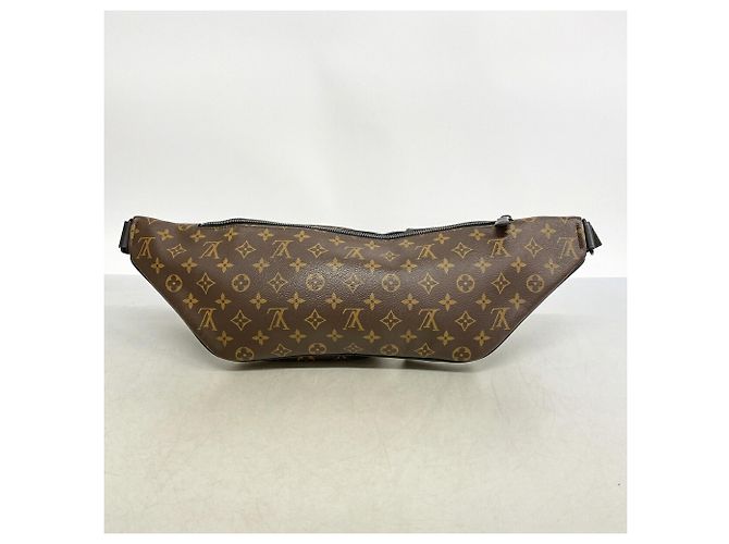 Sac banane Louis Vuitton Monogram Macassar Christopher Marron Noir - vue 10