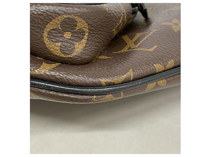 Sac banane Louis Vuitton Monogram Macassar Christopher Marron Noir - vue 7