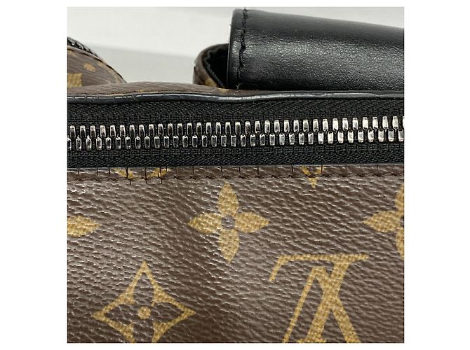 Sac banane Louis Vuitton Monogram Macassar Christopher Marron Noir - vue 8