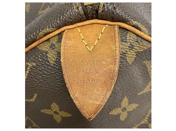 Borsa Louis Vuitton Monogram Speedy 30 Marrone - vista 5