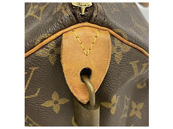 Borsa Louis Vuitton Monogram Speedy 30 Marrone - vista 7