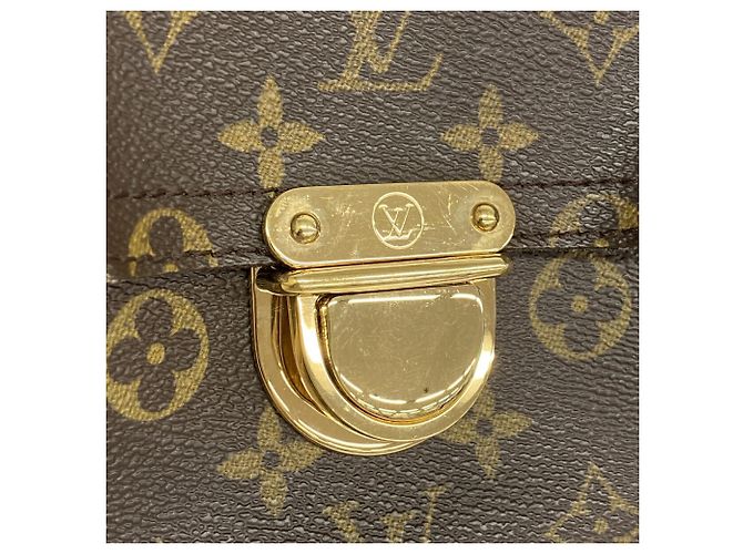 Borsa Louis Vuitton Monogram Manhattan GM Marrone - vista 10