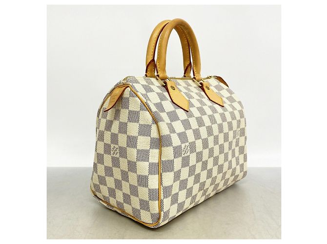 Borsa Louis Vuitton Damier Azur Speedy 25 Bianco - vista 2