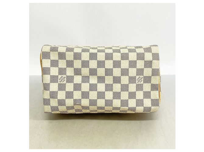 Borsa Louis Vuitton Damier Azur Speedy 25 Bianco - vista 3