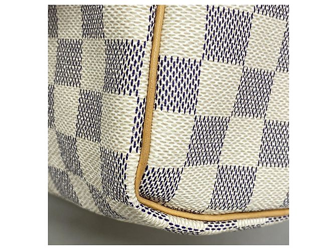 Borsa Louis Vuitton Damier Azur Speedy 25 Bianco - vista 6
