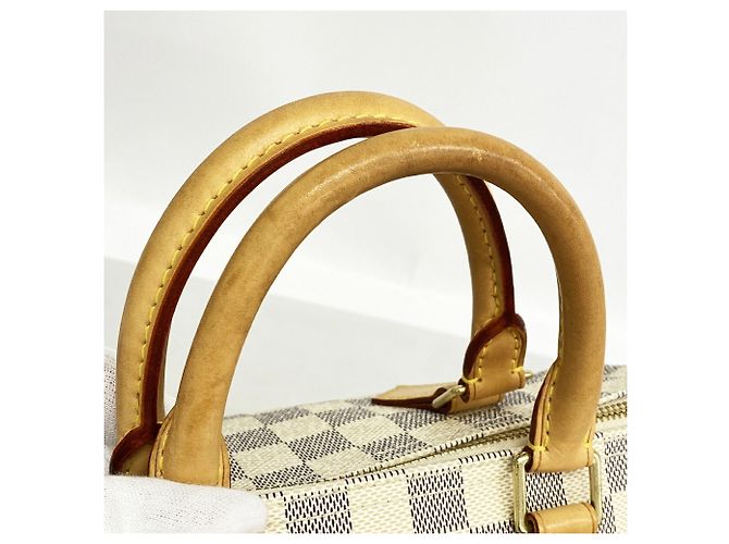 Borsa Louis Vuitton Damier Azur Speedy 25 Bianco - vista 7