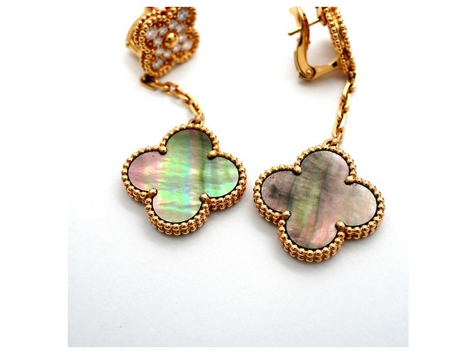 Orecchini Magic Alhambra Van Cleef & Arpels in oro rosa 18K - vista 10