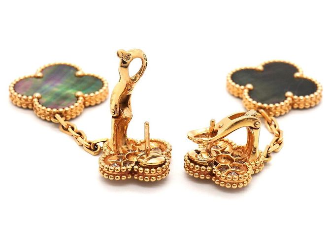 Orecchini Magic Alhambra Van Cleef & Arpels in oro rosa 18K - vista 3