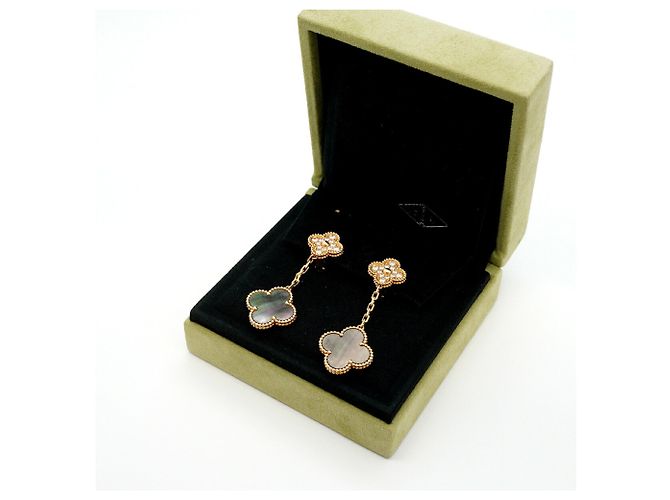 Orecchini Magic Alhambra Van Cleef & Arpels in oro rosa 18K - vista 8