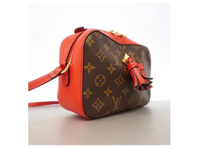 Borsa a tracolla Louis Vuitton Monogram Saint-Onge Marrone Rosso - vista 2