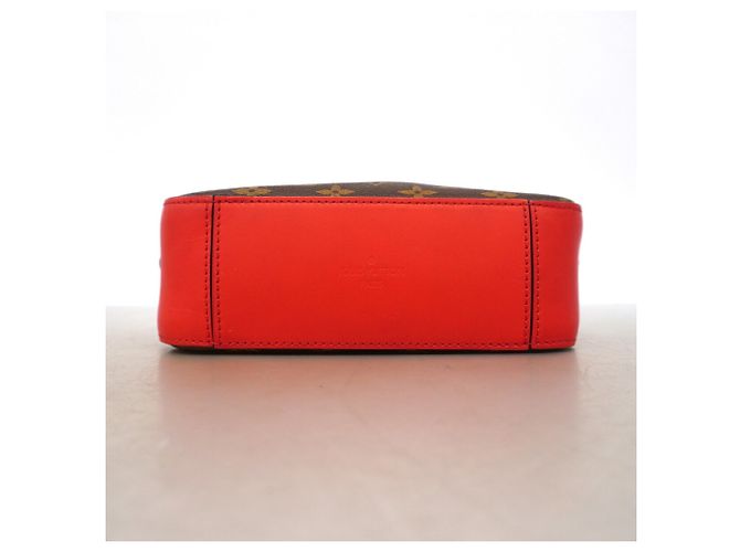 Borsa a tracolla Louis Vuitton Monogram Saint-Onge Marrone Rosso - vista 3