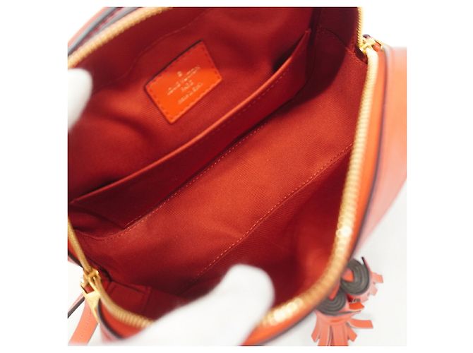 Borsa a tracolla Louis Vuitton Monogram Saint-Onge Marrone Rosso - vista 4