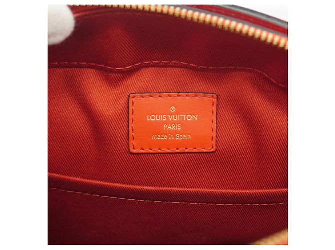 Borsa a tracolla Louis Vuitton Monogram Saint-Onge Marrone Rosso - vista 5