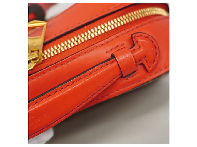 Borsa a tracolla Louis Vuitton Monogram Saint-Onge Marrone Rosso - vista 7