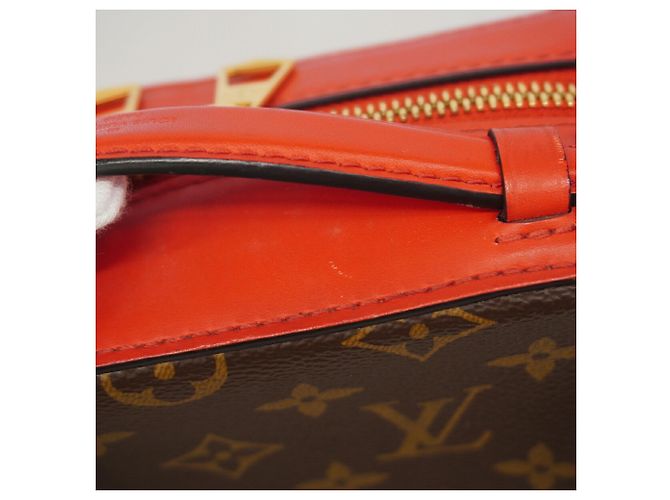 Borsa a tracolla Louis Vuitton Monogram Saint-Onge Marrone Rosso - vista 9