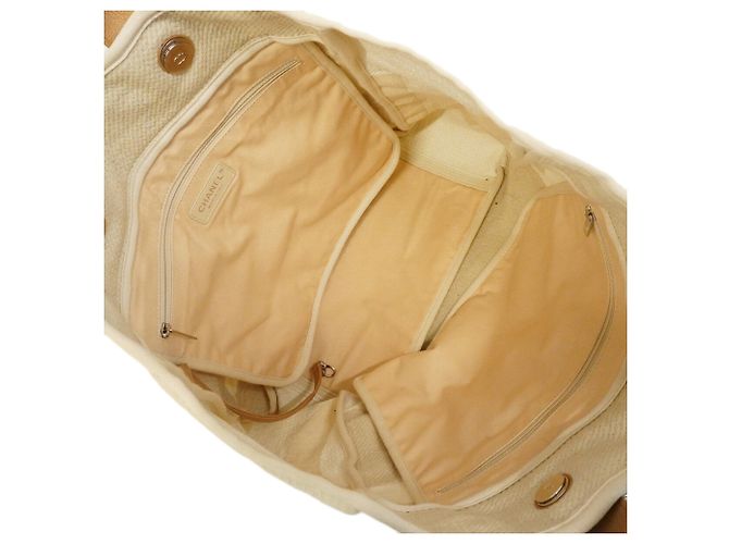 Borsa a tracolla con catena Chanel Deauville Beige - vista 4