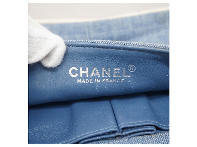 Borsa a tracolla con catena Chanel Chocolate Bar Blu - vista 5