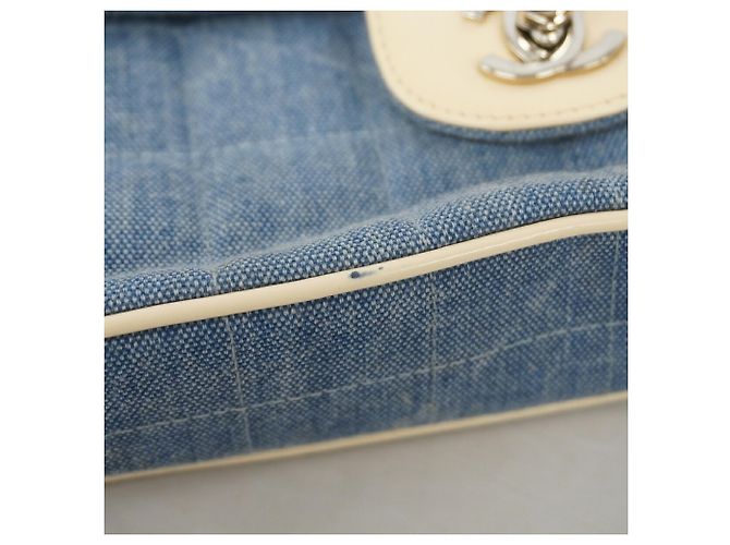 Borsa a tracolla con catena Chanel Chocolate Bar Blu - vista 6