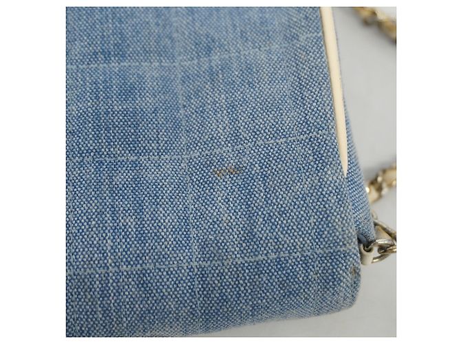 Borsa a tracolla con catena Chanel Chocolate Bar Blu - vista 9