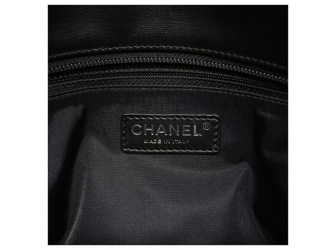 Chanel Paris Biarritz Canvas Tote Bag Schwarz - Ansicht 5
