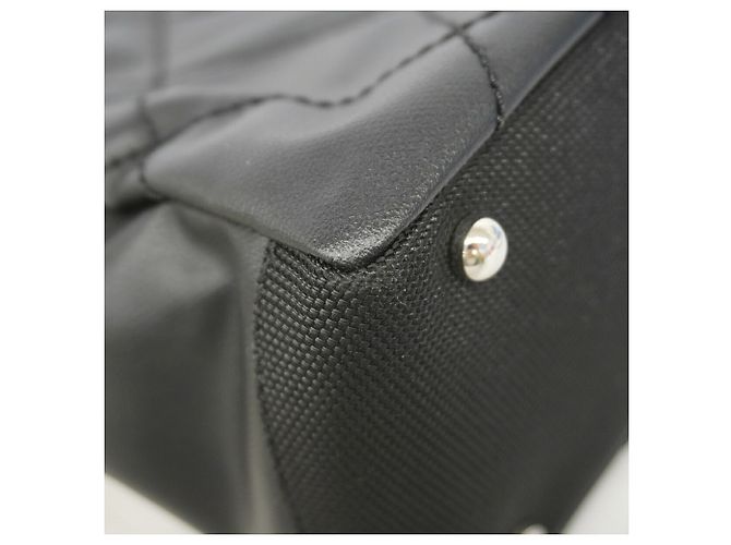 Chanel Paris Biarritz Canvas Tote Bag Schwarz - Ansicht 6