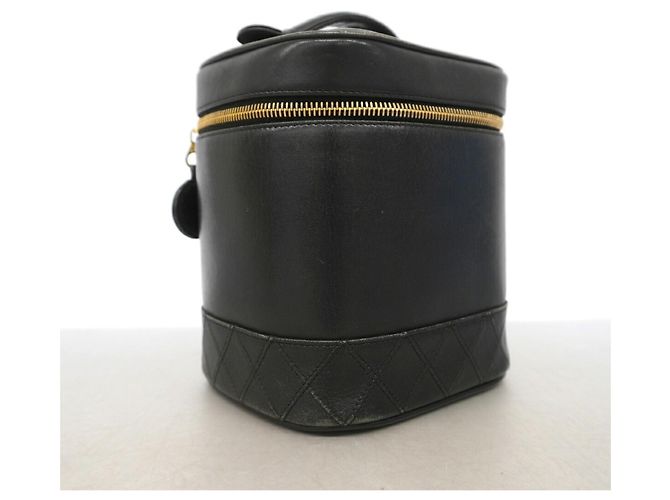 Borsa Vanity Chanel in pelle d'agnello nera Nero - vista 2