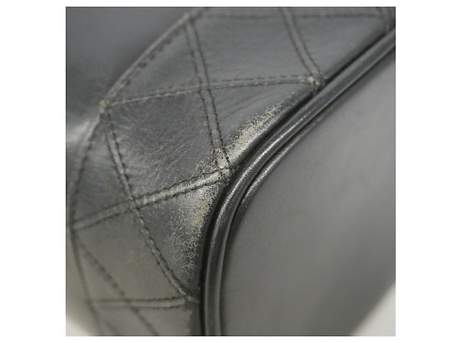 Borsa Vanity Chanel in pelle d'agnello nera Nero - vista 7