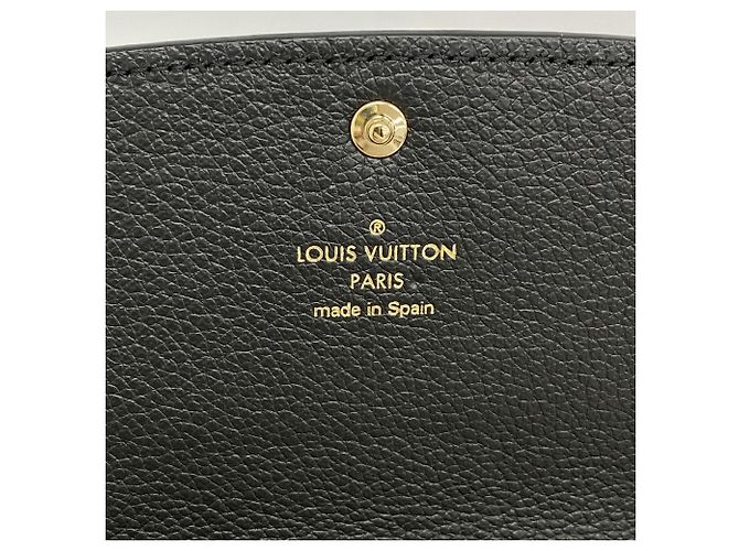 Louis Vuitton Monogram Empreinte Bicolor Portefeuille Emilie Long Wallet Nero Beige - vista 4
