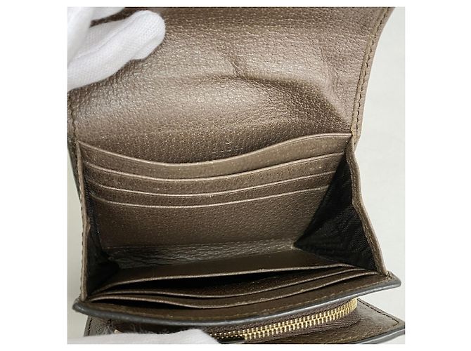 Cartera bi-fold Gucci Ophidia Castaño - vista 3