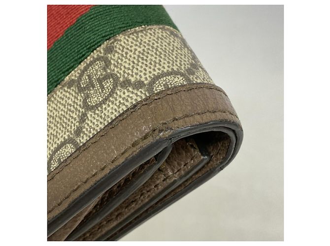 Cartera bi-fold Gucci Ophidia Castaño - vista 6
