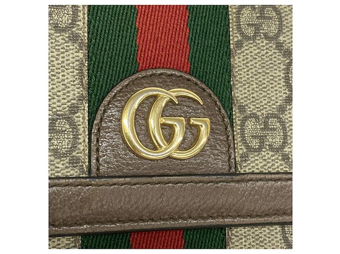 Cartera bi-fold Gucci Ophidia Castaño - vista 7