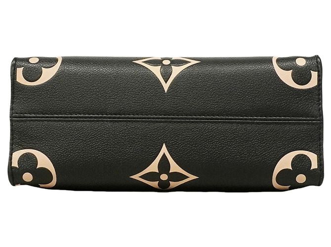 Borsa Louis Vuitton Monogram Empreinte Bicolor OnTheGo PM Nero Beige - vista 3