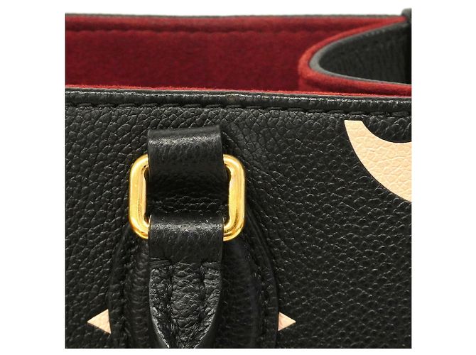 Borsa Louis Vuitton Monogram Empreinte Bicolor OnTheGo PM Nero Beige - vista 9