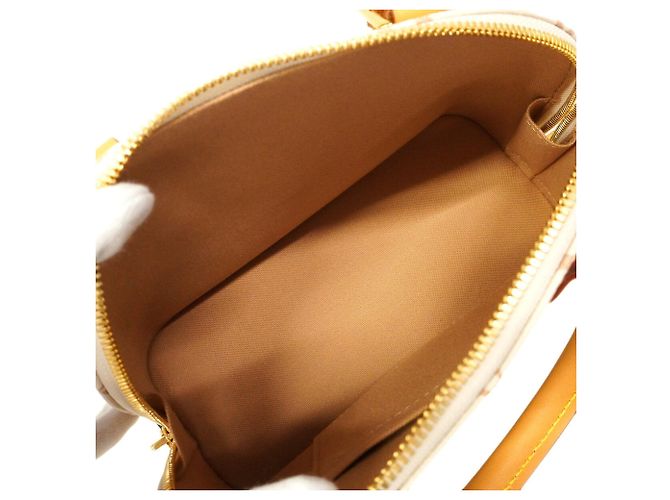 Louis Vuitton Alma BB Monogram Dune Handtasche Schwarz Weiß - Ansicht 4