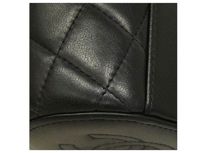 Borsa Vanity Chanel in pelle di agnello nera Nero - vista 6