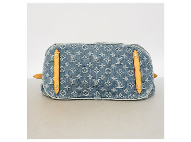 Borsa Tote Louis Vuitton Monogram Denim Blu - vista 3