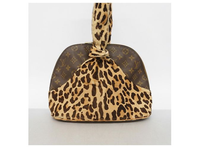 Borsa Louis Vuitton Alma Monogram Leopard Marrone - vista 10