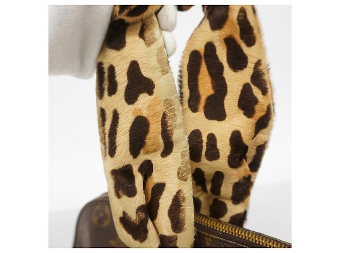 Borsa Louis Vuitton Alma Monogram Leopard Marrone - vista 8