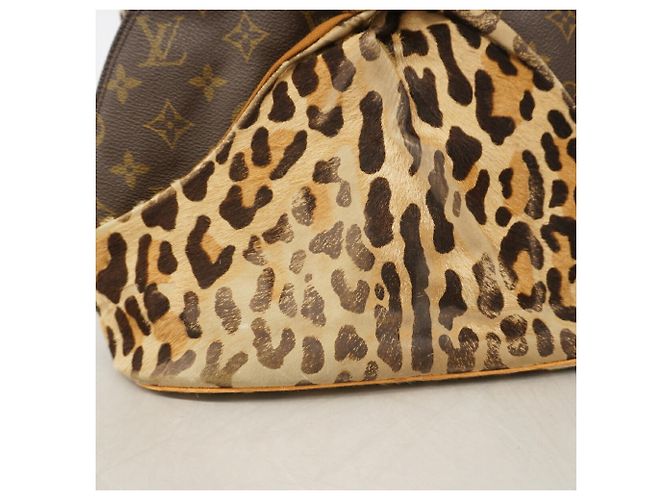 Borsa Louis Vuitton Alma Monogram Leopard Marrone - vista 9