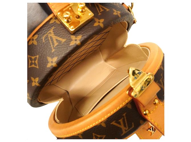 Borsa a tracolla Louis Vuitton Monogram Petite Boite Chapeau Marrone - vista 4