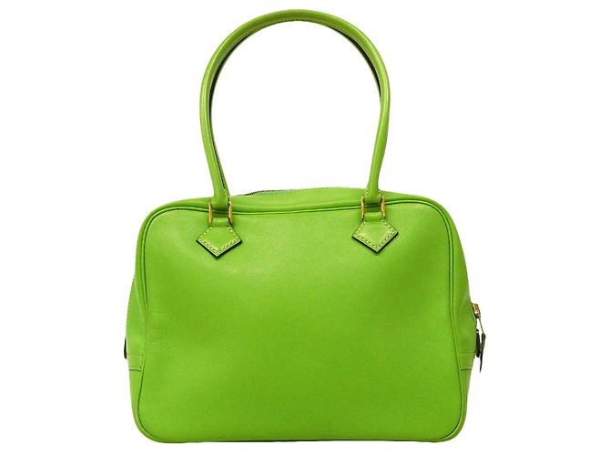 Hermès Borsa Hermes Mini Plume 20 in Green Apple Verde - vista 13