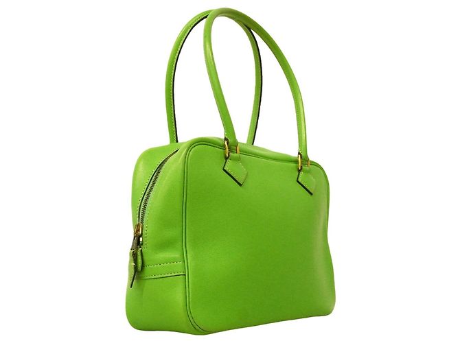 Hermès Borsa Hermes Mini Plume 20 in Green Apple Verde - vista 2