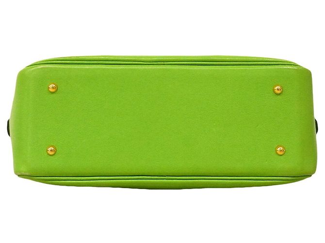 Hermès Borsa Hermes Mini Plume 20 in Green Apple Verde - vista 3