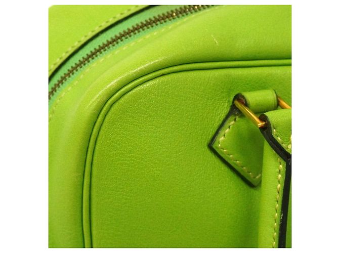 Hermès Borsa Hermes Mini Plume 20 in Green Apple Verde - vista 7