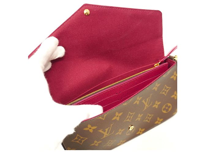 Louis Vuitton Monogram Pochette Felicie Wallet/Shoulder Wallet Fuschia - vista 4