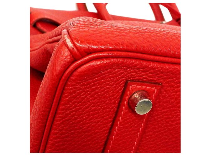 Hermès Borsa Hermes Birkin 35 Togo Rouge Vif Rosso - vista 10