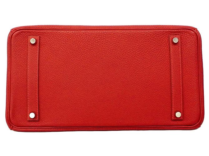 Hermès Borsa Hermes Birkin 35 Togo Rouge Vif Rosso - vista 3