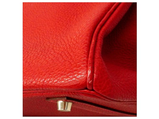 Hermès Borsa Hermes Birkin 35 Togo Rouge Vif Rosso - vista 6
